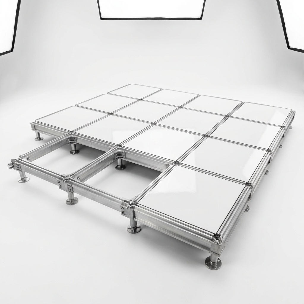 High-Gloss White Acrylic Floor (1.28m × 1.31m)
